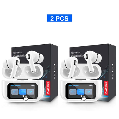 Thinkplus Wireless Bluetooth Earphones - ANC Noise Reduction, HD Mic Call & Gamer Earbuds with LED Touch Screen Control