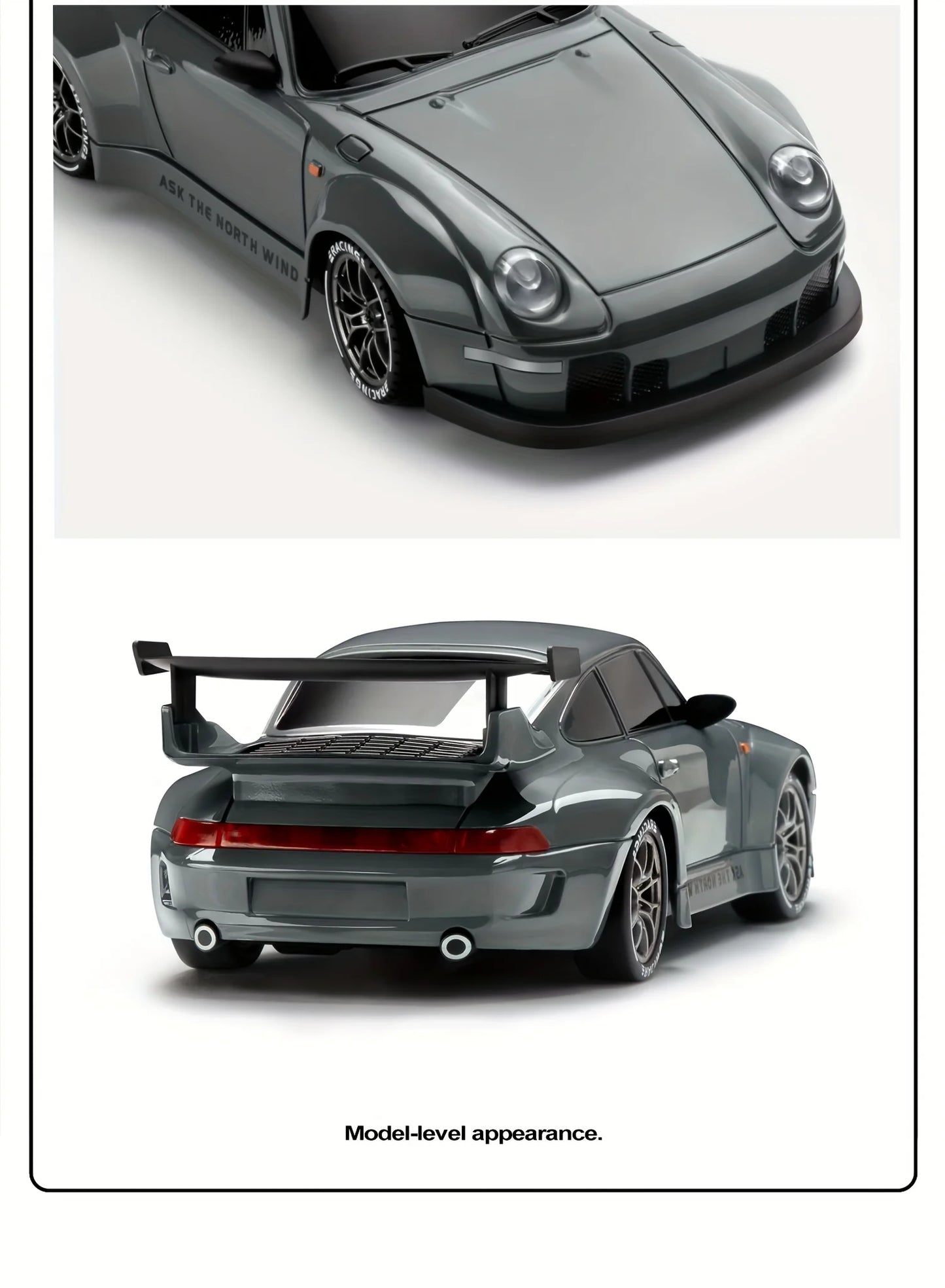 1:24 RC Drift Car — 4WD High-Speed Remote Control Sport Car with LED Lights & Extra Drifting Tire, Kids & Adult Gift