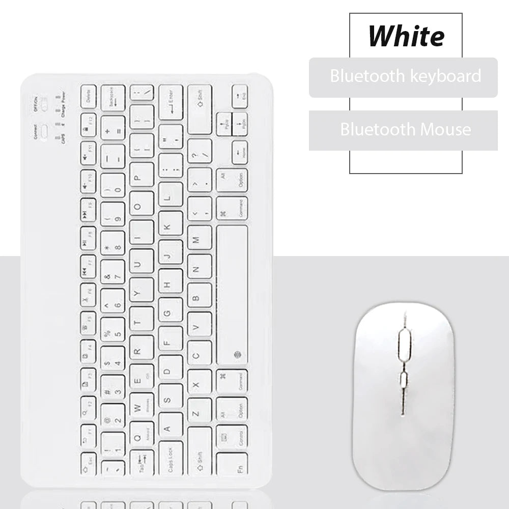 Mini Bluetooth Wireless Keyboard Set - Universal Phone Tablet iPad Keyboard and Mouse Accessories