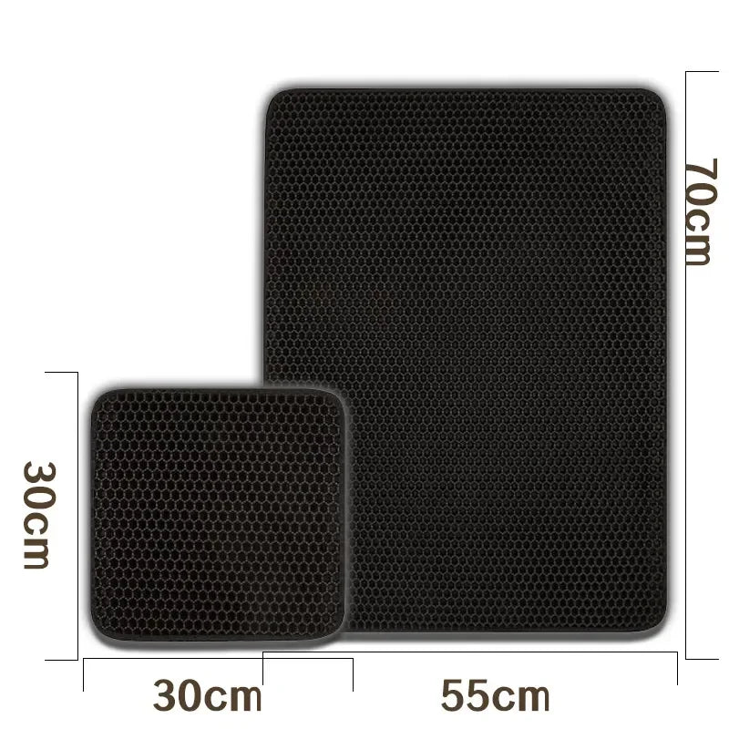 Double Layer Waterproof Pet Cat Litter Mat: Non-Slip Sand Pad for Litter Box - Washable Bed Mat for Clean and Hygienic Cat Care