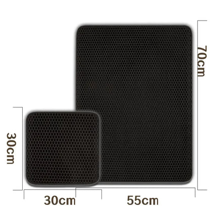 Double Layer Waterproof Pet Cat Litter Mat: Non-Slip Sand Pad for Litter Box - Washable Bed Mat for Clean and Hygienic Cat Care