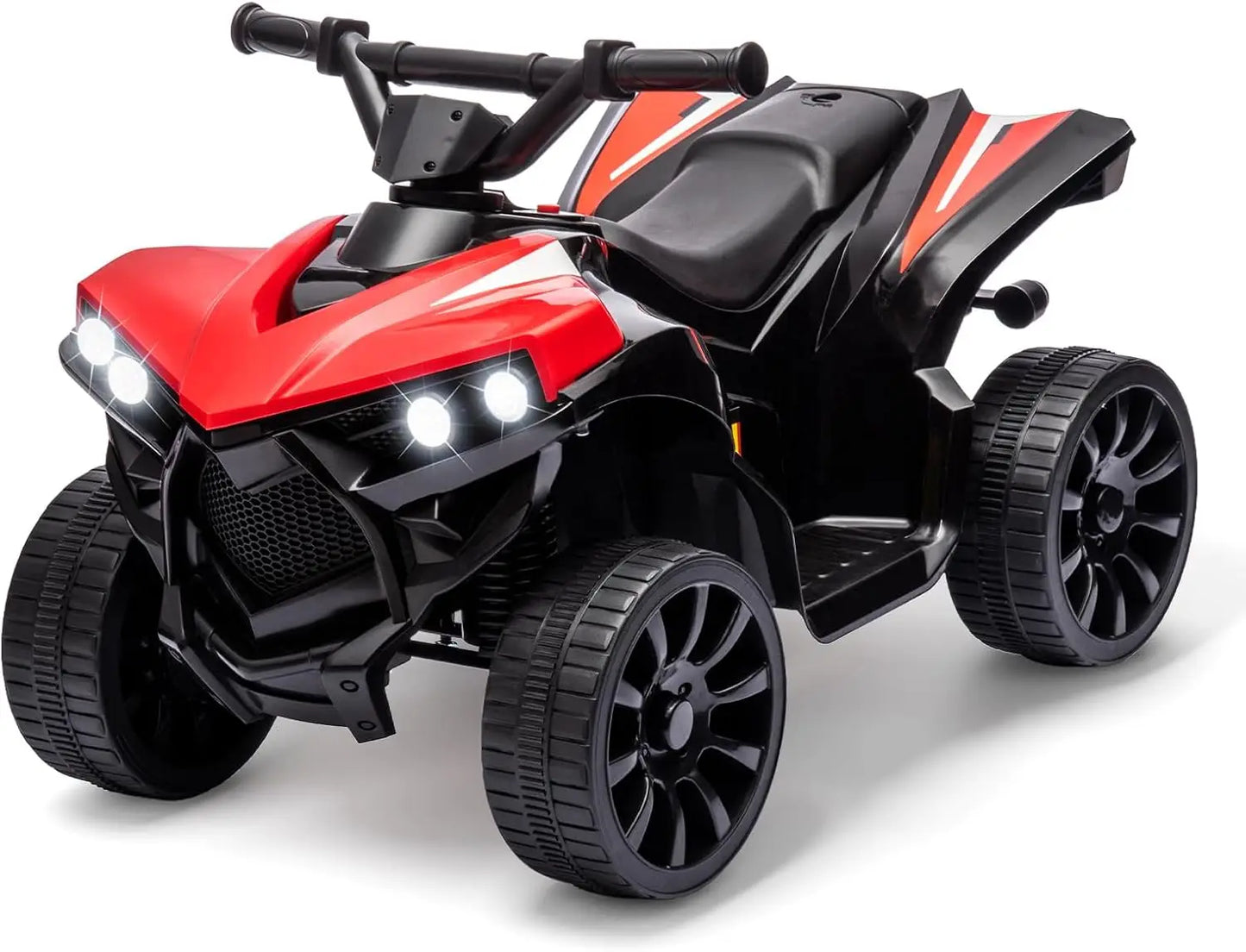 6V Kids Ride-On ATV 4-Wheeler – Electric Quad Car with Music, Foot Pedal, 1.8MPH Max Speed & Durable Wheels