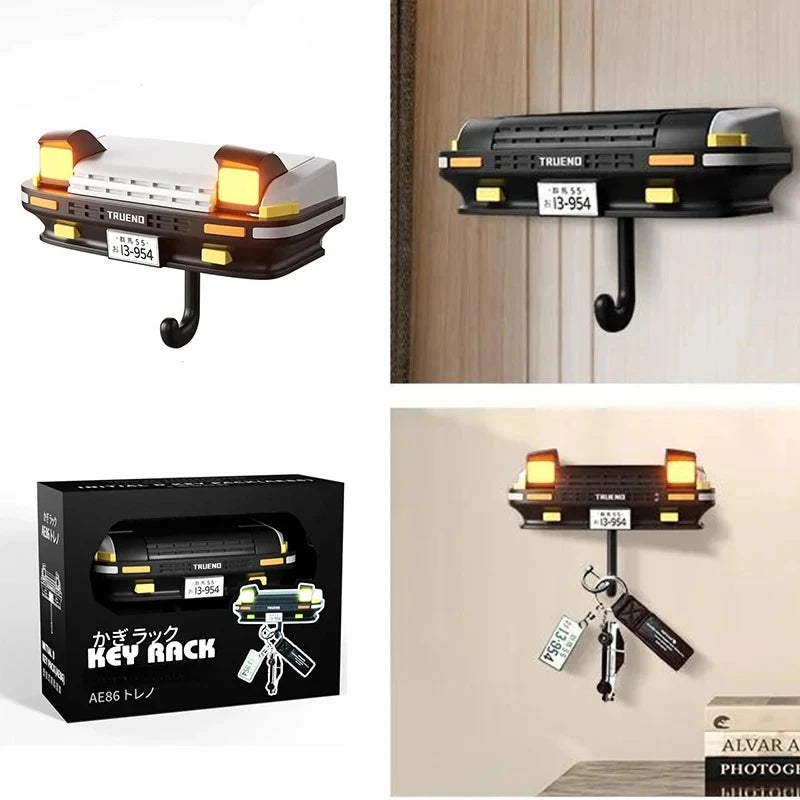 AE86 Car Headlight Wall Key Holder - Wall-Mounted Key Hanger Hook for Car Enthusiasts & Unique Gifts