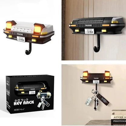 AE86 Car Headlight Wall Key Holder - Wall-Mounted Key Hanger Hook for Car Enthusiasts & Unique Gifts
