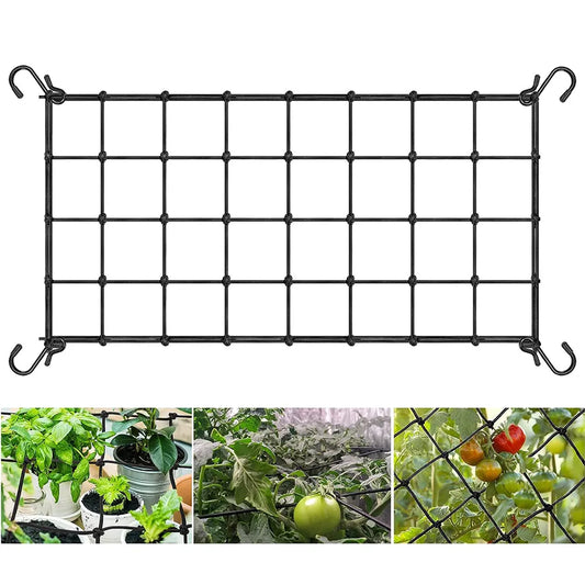 Heavy Duty Elastic Trellis Netting 1-Pack with 4 Hooks for Climbing Plants, Vegetables, Fruits, and Flowers