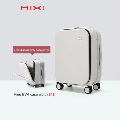 Mixi Aluminum Frame Carry-On Suitcase — Patent Design Rolling Luggage for Cabin, 18/20/24 Inch M9260