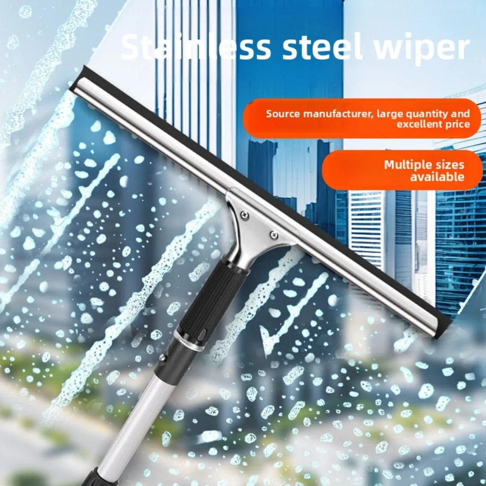 Silicone Blade Window Squeegee Cleaner – Multi-Surface Glass Wiper Tool for Home, Bathroom, Shower, and Car Windows with Hanging Hook