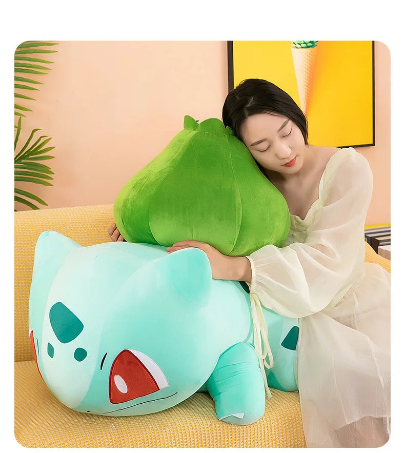 45cm Pokemon Bulbasaur Plush Toy – Soft Stuffed Anime Doll & Kawaii Throw Pillow, Birthday Gift for Boys & Girls