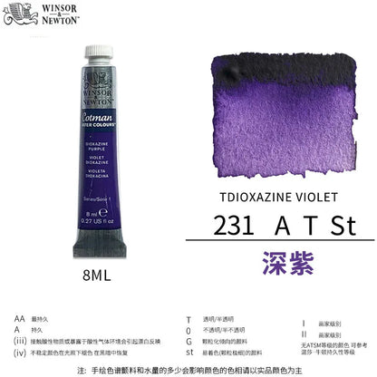 Winsor & Newton Cotman Watercolor Paint Tube 8ml – High Transparency Aquarelle with Excellent Tinting Strength