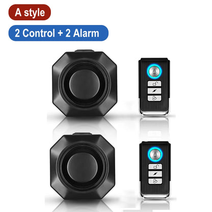 ELECTOP Wireless Bicycle Alarm & Taillight – Waterproof Vibration Anti-Theft Burglar Alarm with Remote Control Brake Sensing Safety Light for Bike & Motorcycle