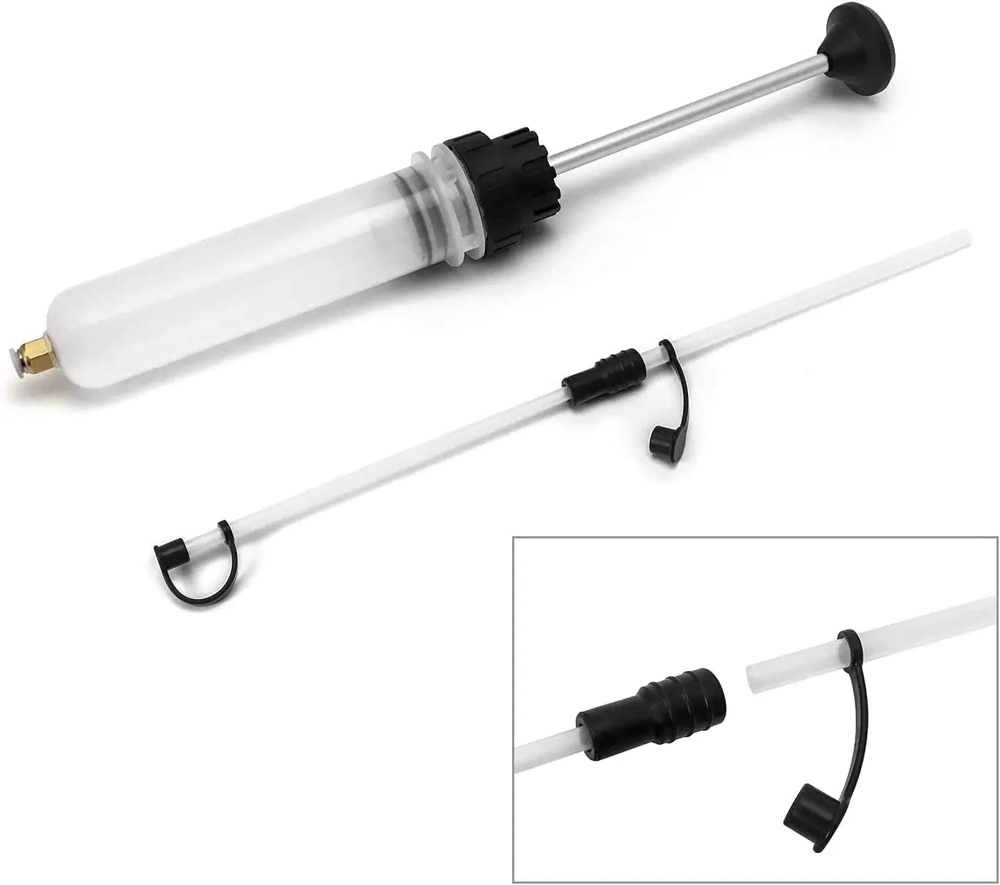 Car Oil & Brake Fluid Extractor – Manual Syringe Pump for Oil Change, Vacuum Suction, Fuel Transfer Hand Pump
