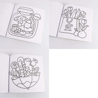 Into the Garden Coloring Book for Adults & Teens - Bold & Simple Designs with Plants, Flowers & Cute Animals