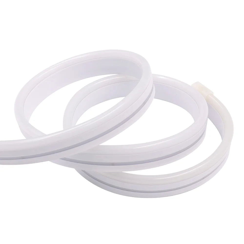 EU Plug DC24V RGB Neon LED Strip – 3535 Bluetooth Music Sync Waterproof Rope Light, 5-30M for Indoor & Outdoor Decor