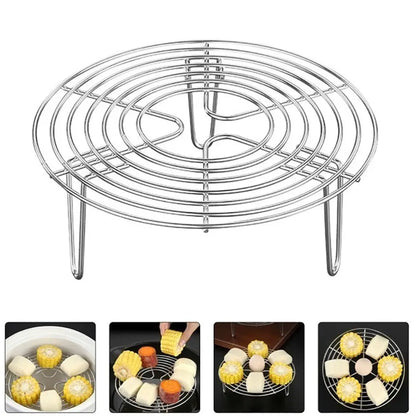 304 Stainless Steel Kitchen Steamer Rack - Durable Pot Steaming Shelf for Cooking Accessories