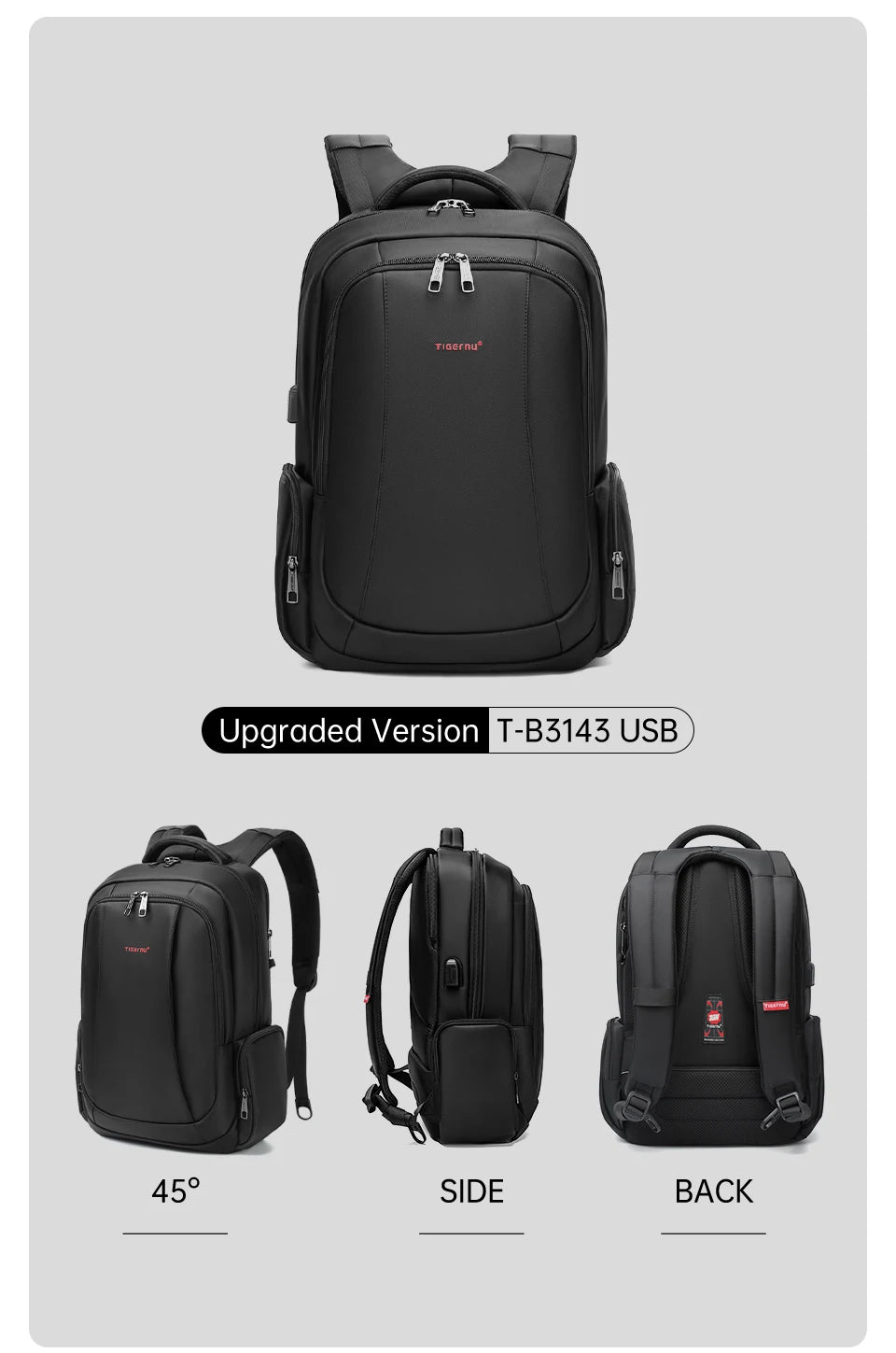 Lifetime Warranty Men’s Laptop Backpack – Anti-Theft Travel & School Bag for 14-17.3 Inch Laptops, Male Knapsack