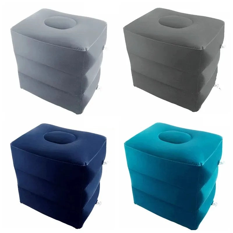 Inflatable PVC Kids Flight Footrest Pillow - Ultimate Travel Comfort for Children on Airplanes, Cars, and Buses