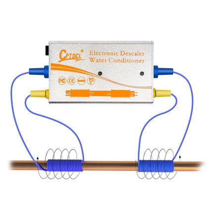 Electronic Water Descaler System - Salt-Free Hard Water Conditioner with Alloy Shell for Home Water Treatment