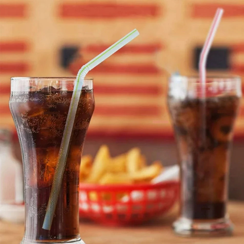 50-3000Pcs Multicolor Drinking Straws - Black Beverage Straws for Milk Tea, Bar, Party, Wedding & Kitchen Accessories