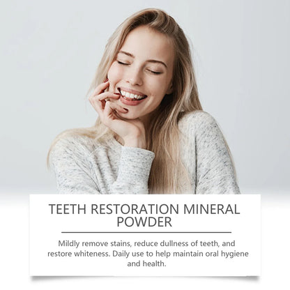 Teeth Restoration Mineral Powder — Enamel Strengthening & Whitening Dental Care Supplement