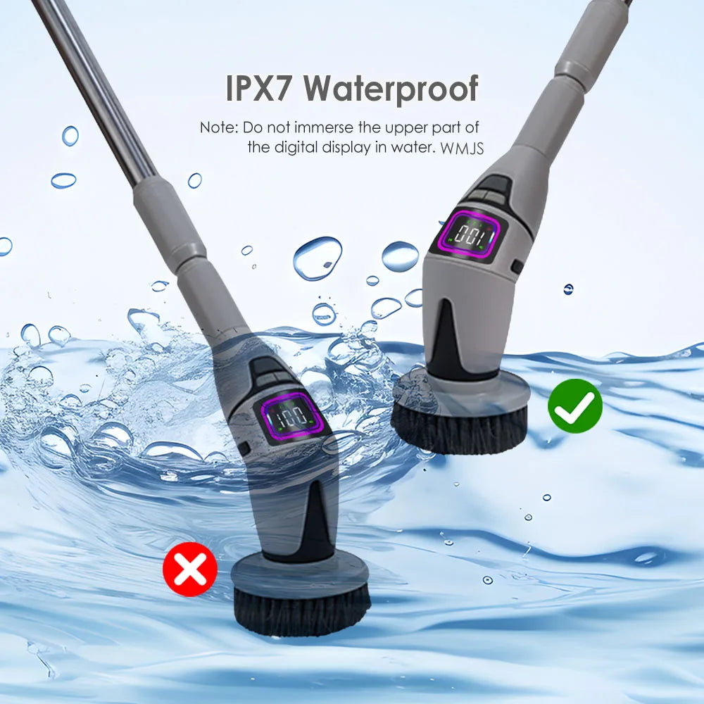 10 in 1 Electric Cleaning Brush – Multifunctional Bathroom & Toilet Brush with Voice Announcement