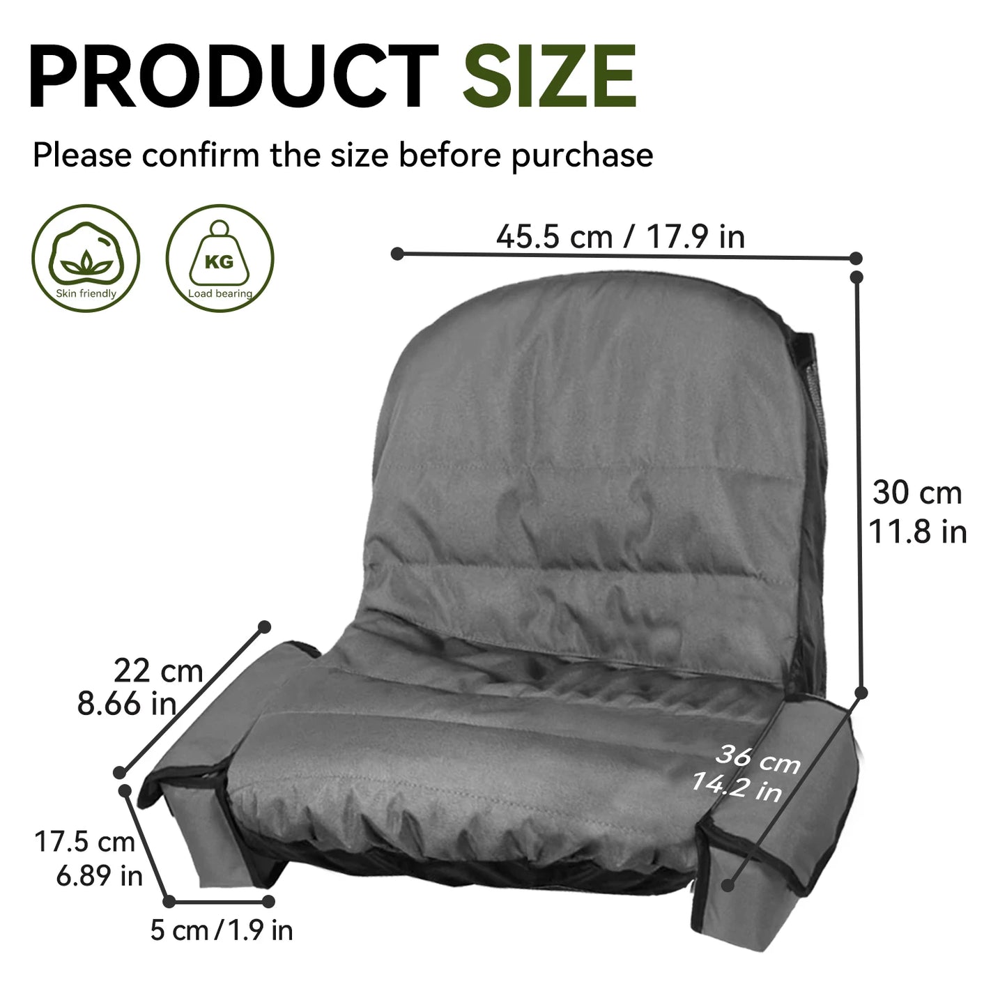 Riding Mower Seat Cover with Storage Pockets, 600D Oxford Tractor Seat Protector Universal Fit for Most Lawn Mowers