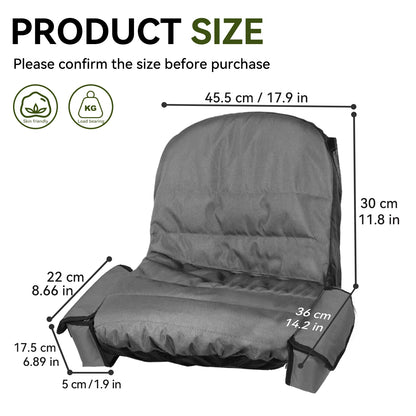 Riding Mower Seat Cover with Storage Pockets, 600D Oxford Tractor Seat Protector Universal Fit for Most Lawn Mowers