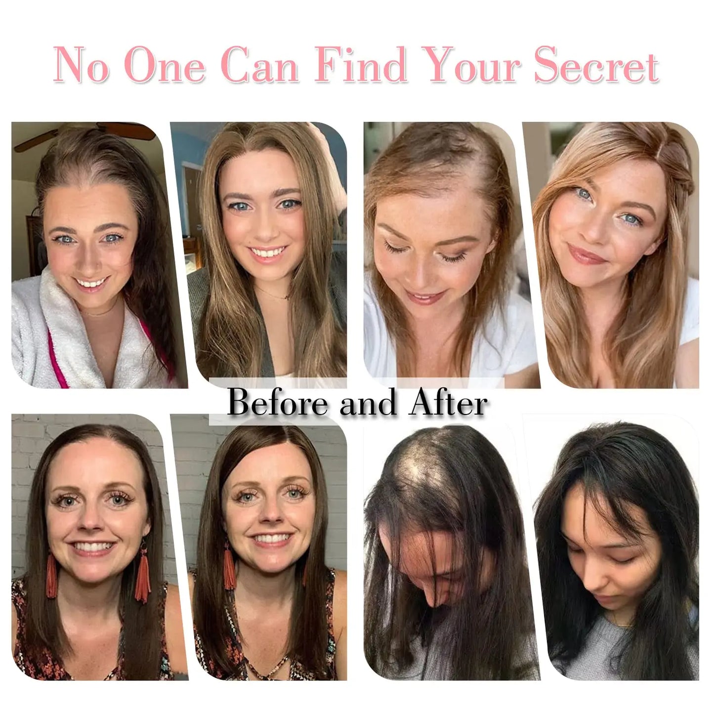 10" Brown Ombre Remy Human Hair Topper – Straight with Bangs, Silk Base, Clip-In Extension for Women