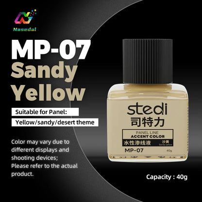 Stedi MP-10~MP-13 Weathering Acrylic Paint – 40g Gundam & Military Model Panel Line Painting Tool for DIY Hobby Crafts