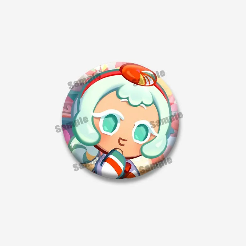 Cookie Run Kingdom Shadow & Milk Button Brooch – Cute Cartoon Enamel Pin for Bags, Clothing & DIY Accessories