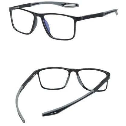 Fashion TR90 Reading Glasses for Men – Spring Leg Sports Presbyopia Eyewear with Anti-Blue Light, Diopter +1.00 to +4.00