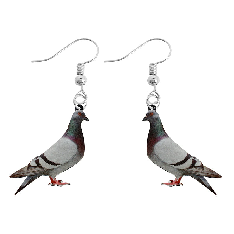 Cute Animal Acrylic Drop Earrings - Funny Custom Jewelry Gifts for Women & Girls with Rabbit, Parrot, Frog & Butterfly Designs