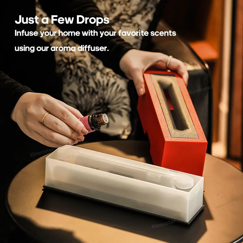 Elevate Your Atmosphere: KINSCOTER Flame Aroma Diffuser - Ultrasonic Cool Mist Maker with LED Flame Lamp - Essential Oil Difusor for Relaxation
