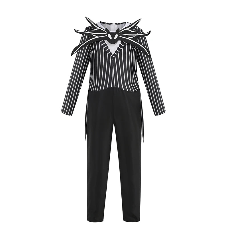 Jack Skellington & Sally Kids Costume - Halloween Cosplay Dress-Up Outfit for Girls & Boys
