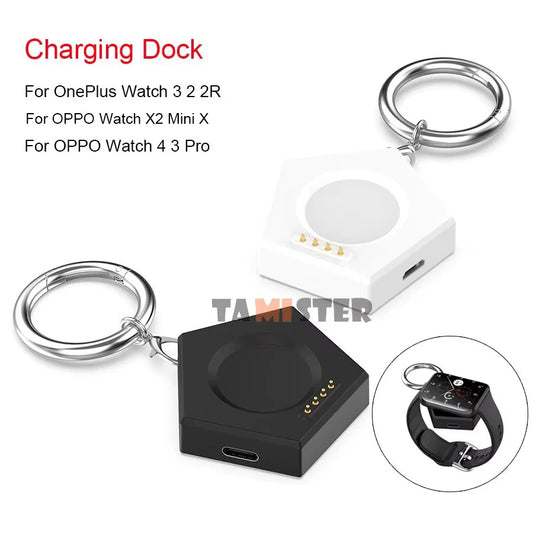 OnePlus & OPPO Watch Magnetic Charger - USB Type-C Charging Dock Base for Watch 3, 2, 2R, X2 Mini, 4 Pro & 3 Pro