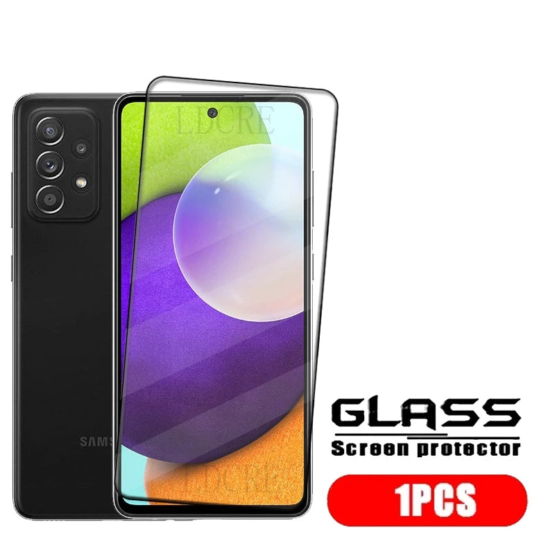 4 Pack Samsung Galaxy A52 Screen Protector – 9H Tempered Glass Full Cover with Strong Adhesive
