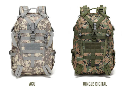40L Tactical Reflective Backpack – Molle Camouflage Rucksack for Outdoor Hiking, Camping, Hunting & Travel