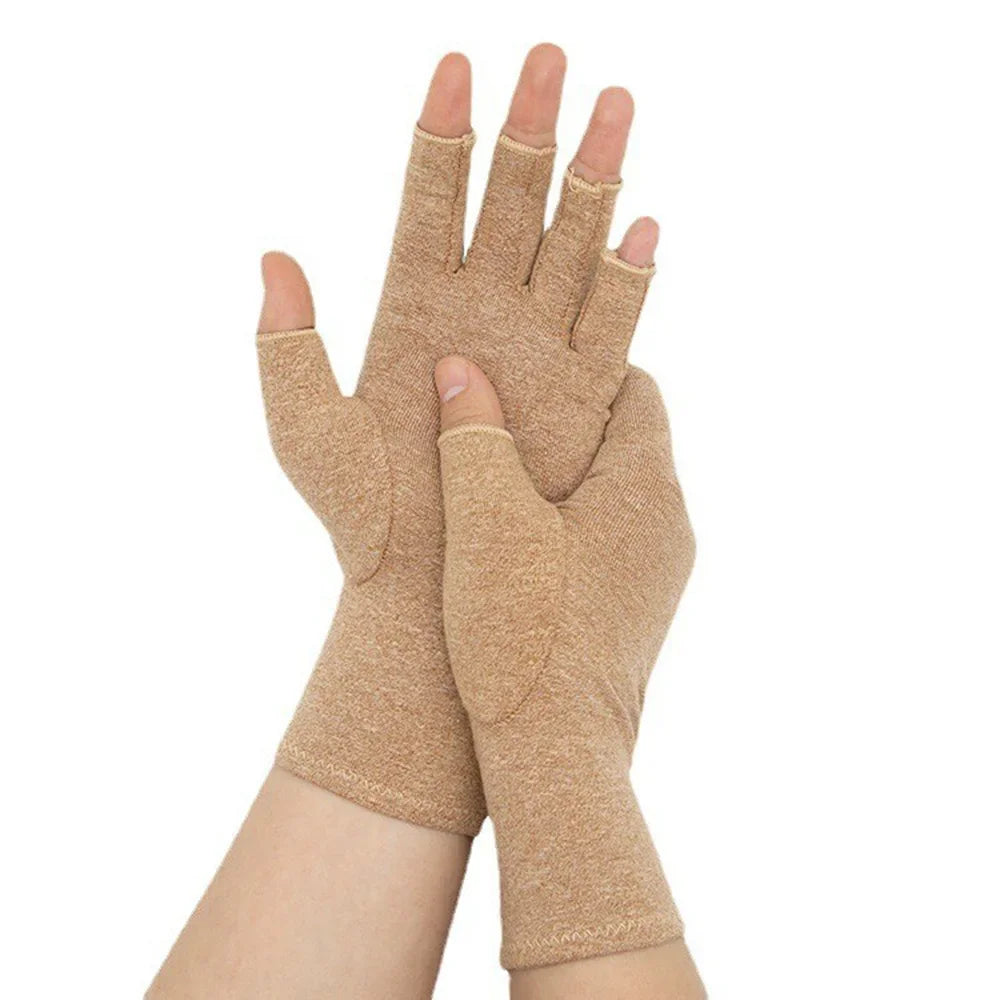 Compression Arthritis Gloves – Wrist Support Therapy, Joint Pain Relief, Half-Finger Gloves for Cycling & Daily Use