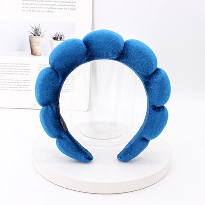 Velvet Sponge Spa Headband – Wide Padded Makeup & Face Washing Hairband for Skincare, Shower & Beauty Routine for Women & Girls