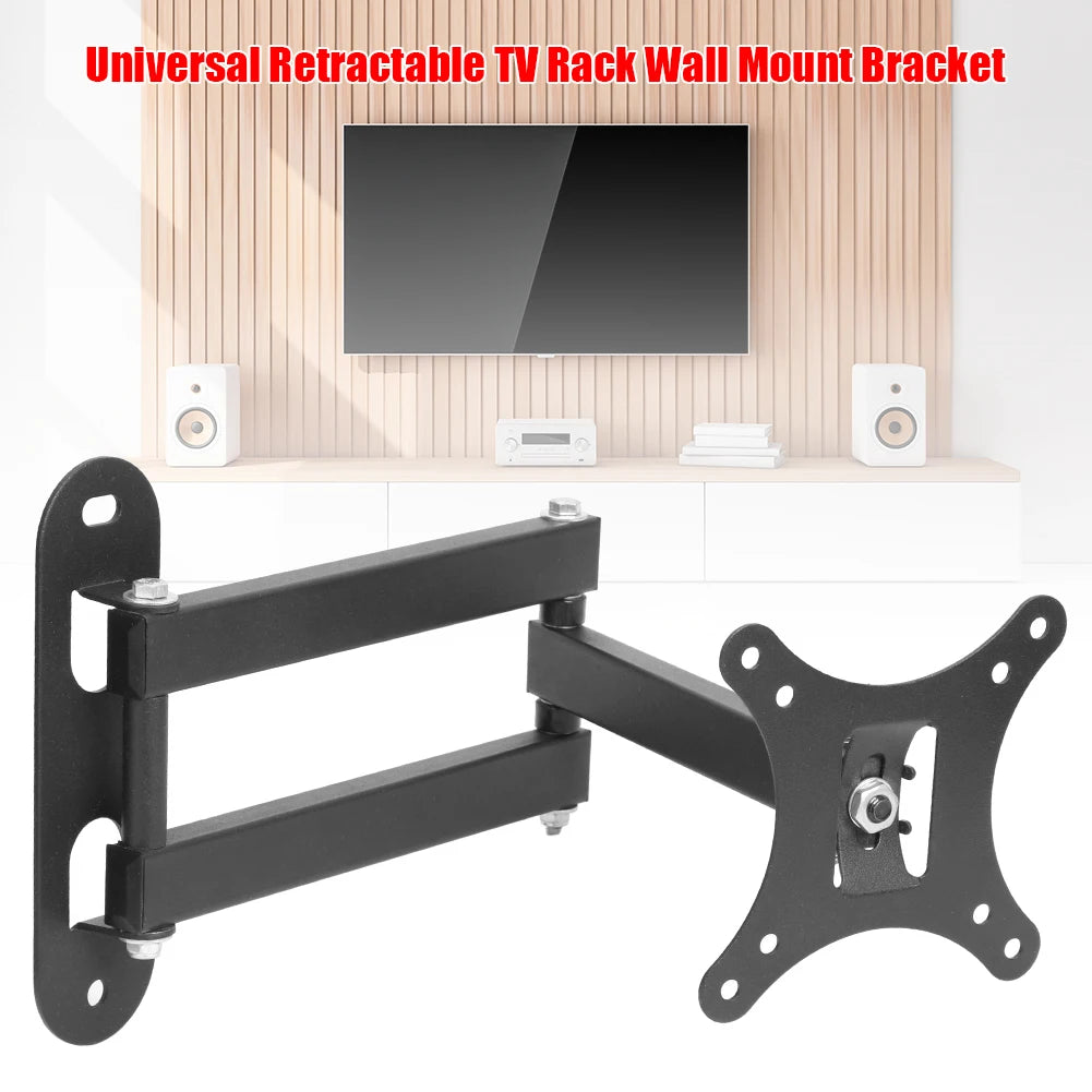 Universal Retractable TV Wall Mount Bracket – Load-Bearing 30KG for 17-32" LCD Monitors & TVs