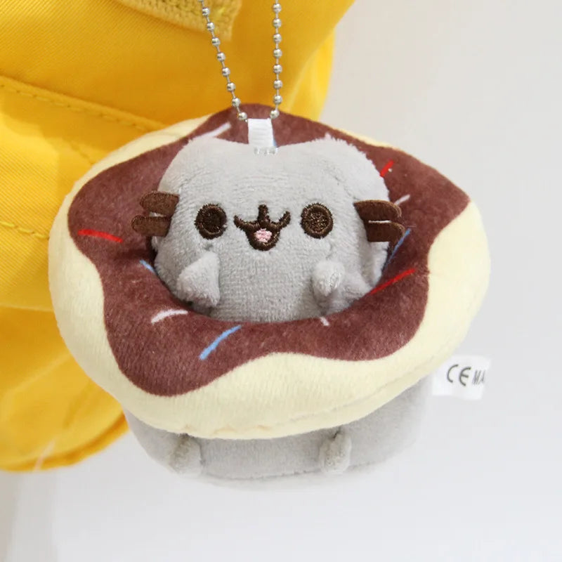 Pusheen Cat Bag Charm - Cute Kawaii Kitten Backpack Pendant, Couple Keychain Accessory, Birthday and Christmas Gift