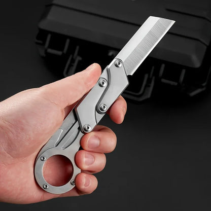 Creative Outdoor Folding Knife – Full Steel Sharp & Durable Blade for Camping, Barbecue, Mountaineering, Survival & Box Opening