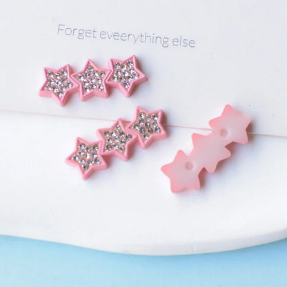WFFNNKC 10Pcs Kawaii Rhinestone Star Flatback Resin DIY Accessories – Wedding, Scrapbooking, Hairpin, Jewelry & Brooch Decor