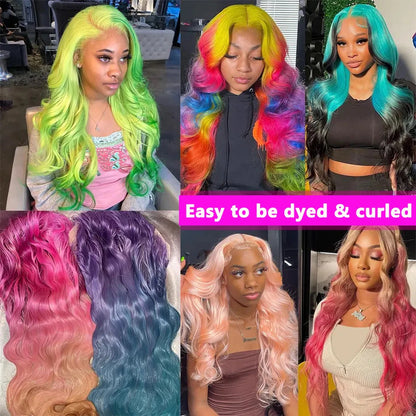 13x6 HD Transparent 613 Blonde Lace Front Wig – Brazilian Bone Straight Bob Human Hair Wig