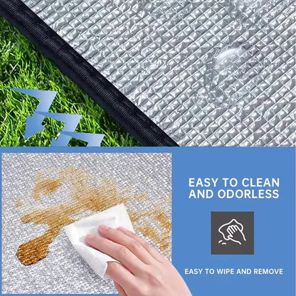 Double-Sided Aluminum Film Camping Mat - Waterproof Moisture-Proof Portable Picnic, Beach & Outdoor Tent Sleeping Pad