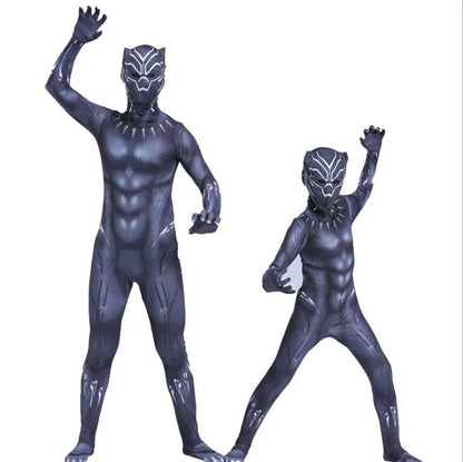 Halloween Hero Bodysuit - Stretchy Full-Body Jumpsuit with Head Cover for Cosplay Parties
