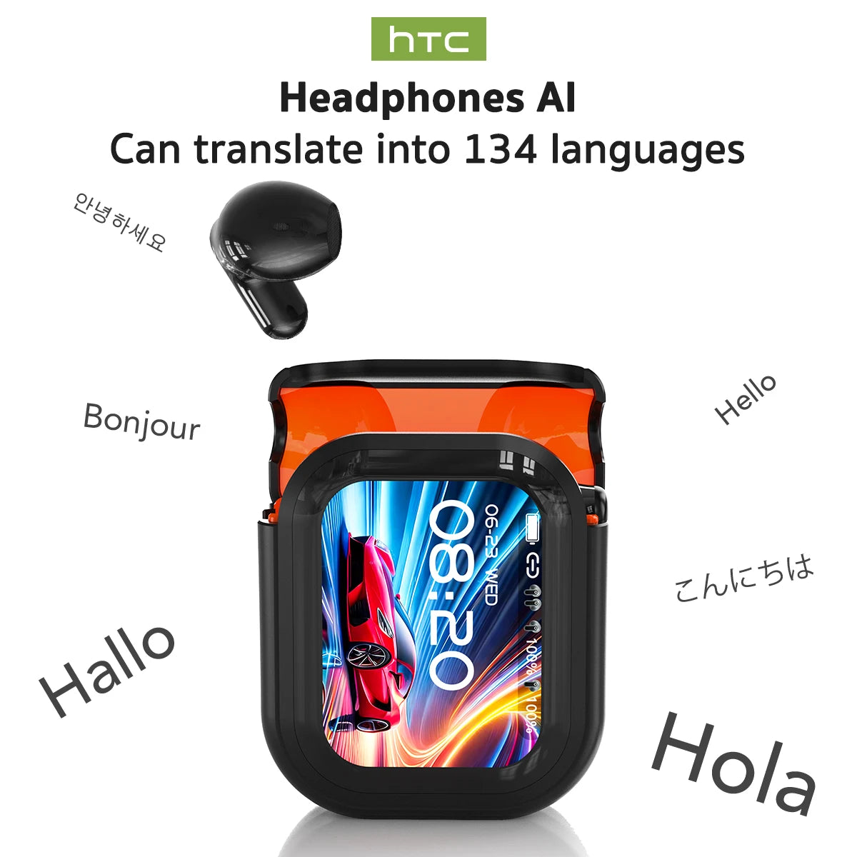 HTC NE20 Bluetooth 6.0 Wireless Translator Earphones – Waterproof IPX4 with Long Battery Life