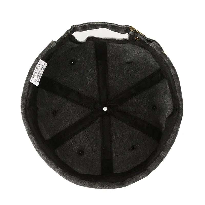 Washed Hip Hop Cap - Unisex Soft Top Street Style Farmer Hat