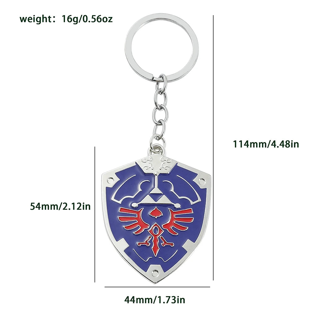 Legend of Zelda Triforce Keychain - Vintage Triangle Pendant Key Ring for Men & Women, Cosplay Gift