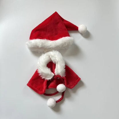 17cm Labubu Santa Christmas Outfit Set for Gen1–3 Vinyl Dolls – Festive Costume & Accessories
