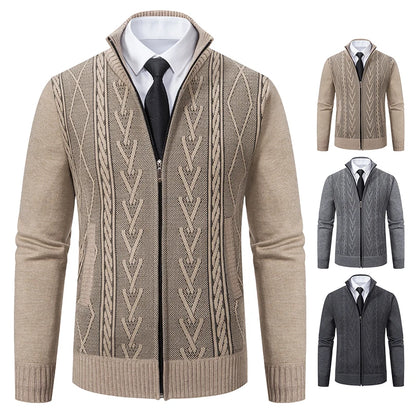 2023 Autumn & Winter Cashmere Padded Sweater Coat - Warm Casual Men’s Knitted Jacket